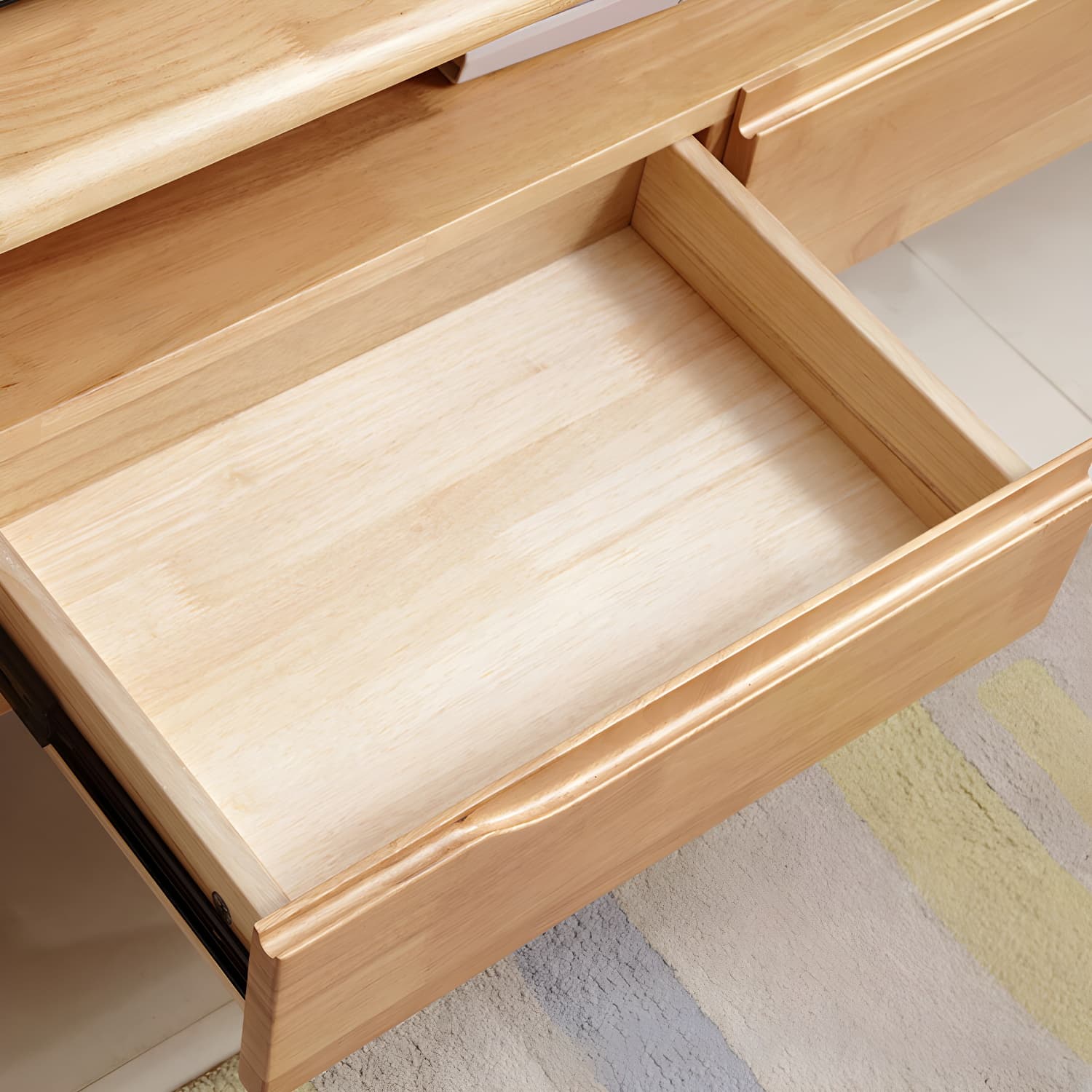 Rubber Wood Media Console Modern 2 Doors TV Console with Splayed Wooden Legs - image 10
