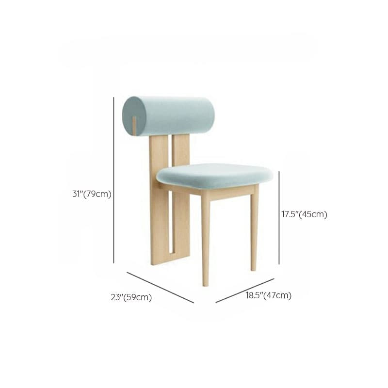 Modern Upholstered Armless Kitchen & Dining Chair, Open Back, Wood Ash, 1 Piece - image 35