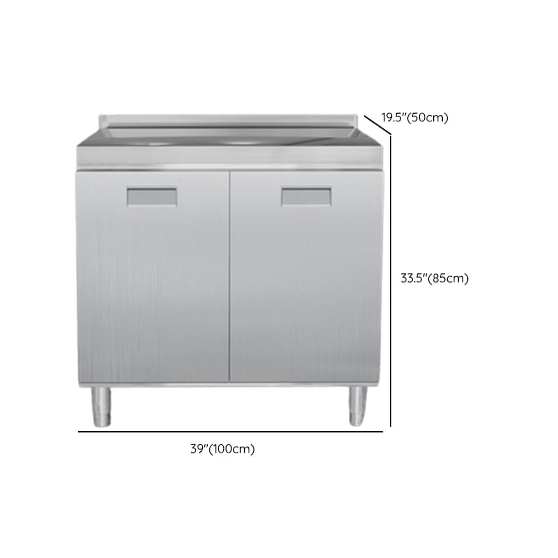 2 Shelves & 4 Doors/3 Doors/2 Doors Silver Metal Standard/Narrow Sideboard with Larder & Hutch - image 8