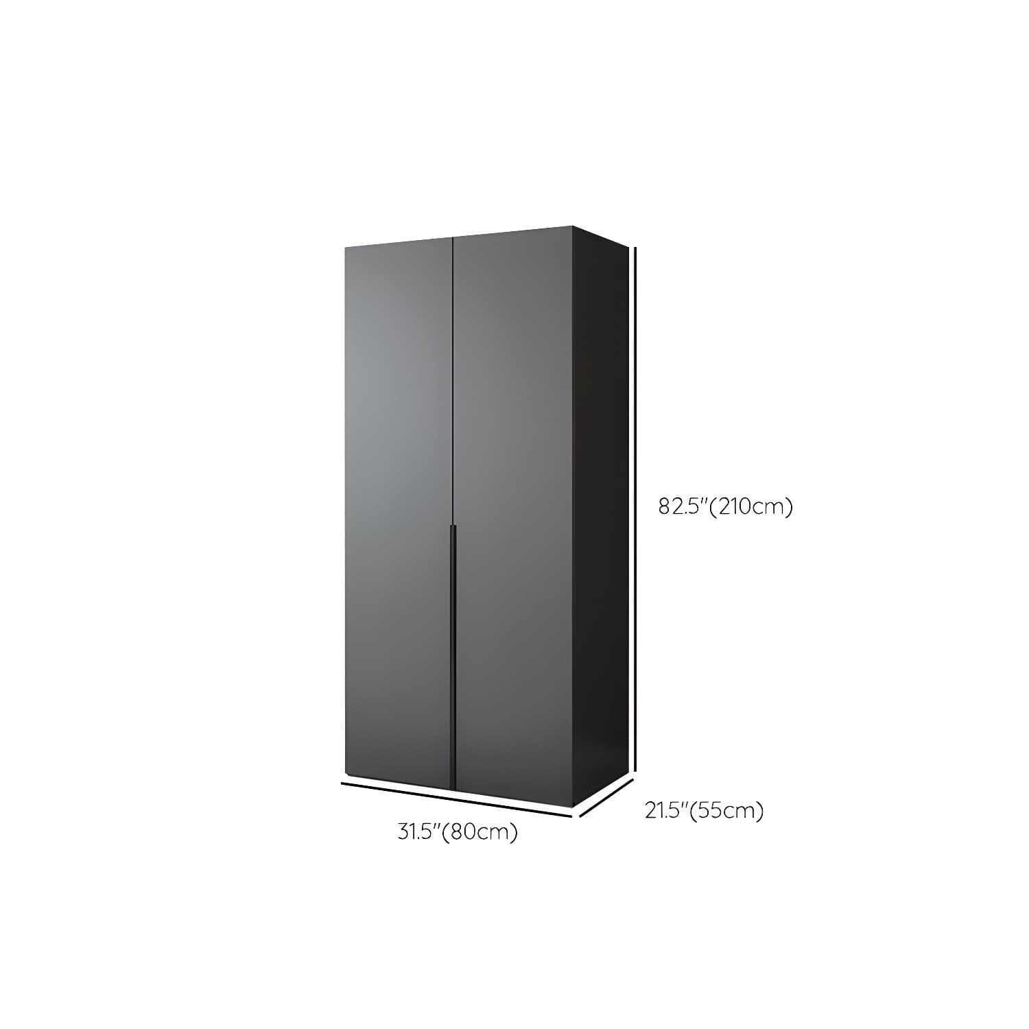 Black Wardrobe Armoire with Garment Rod Wood Wardrobe Closet - image 11