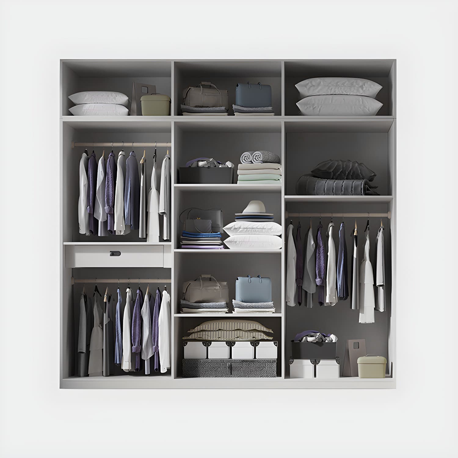 Bedroom Soft Close Doors Armoire Modern Style Wooden Wardrobe Cabinet - image 9