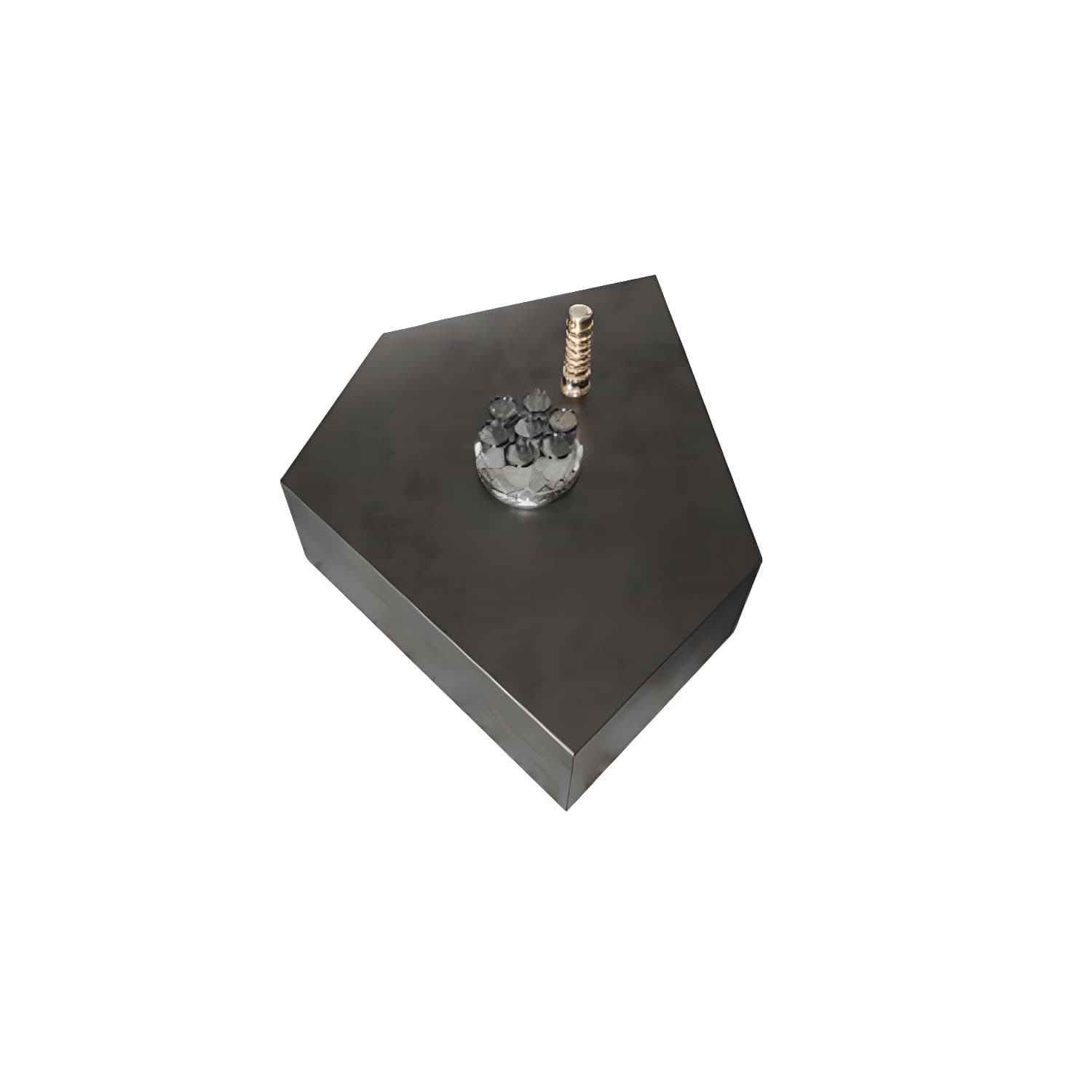 Abstract Shape Base Design Stainless Steel Hussey/bronze Free Shape Coffee Table - image 9