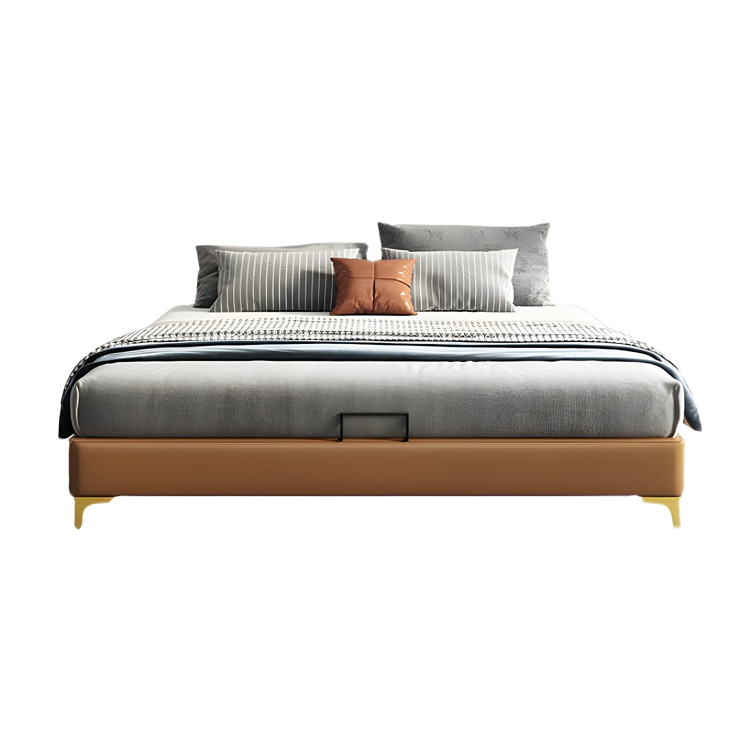 84.65 inch Wide Mid-century Bed Frame Solid Wood Platform Bed Frame - image 5