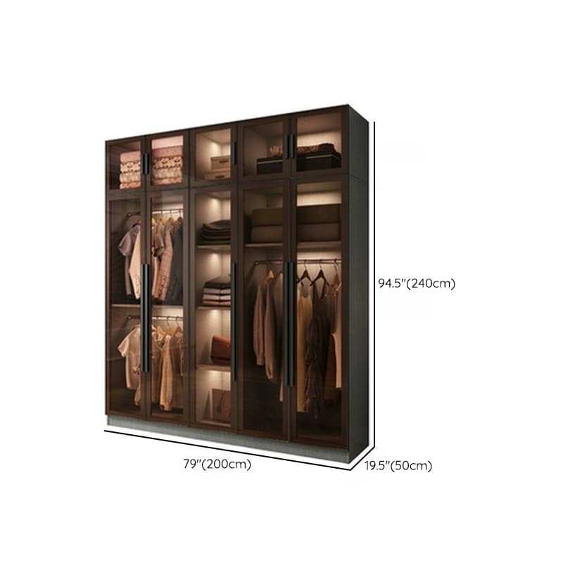 Ink Casual Lumber Wardrobe with Soft Close Door, Interior Shelves, and Hanging Rod - image 30