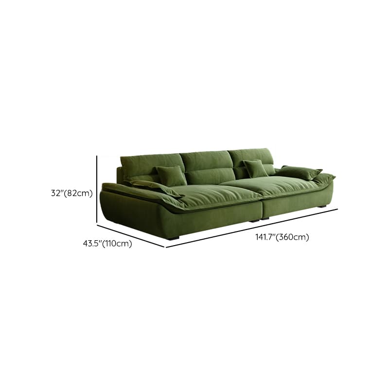 Emerald Green Standard/Single Sofa with Arm and 4/3 Pillows - image 24