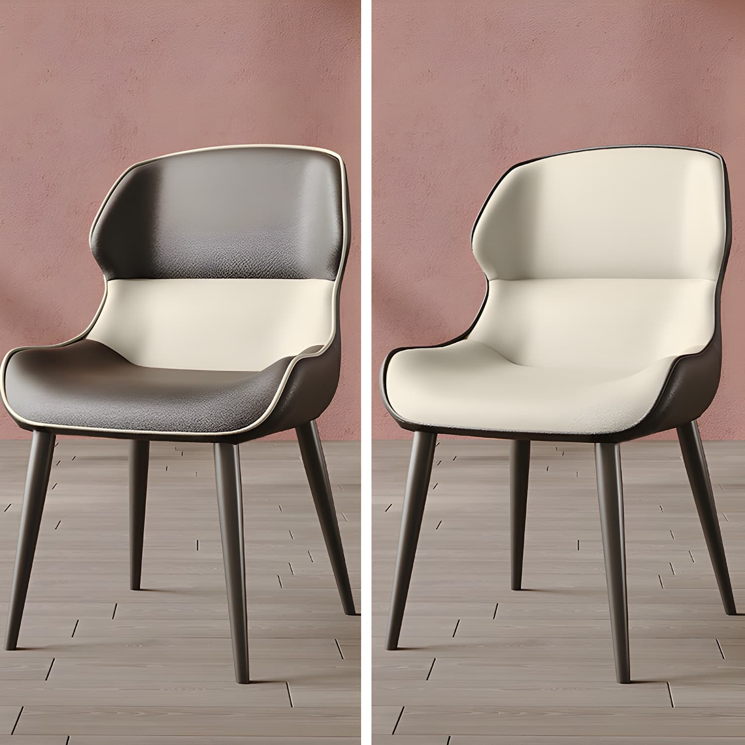 Brasserie Contemporary Faux Leather Dining Chair Parsons Chair in Matte Finish - image 22