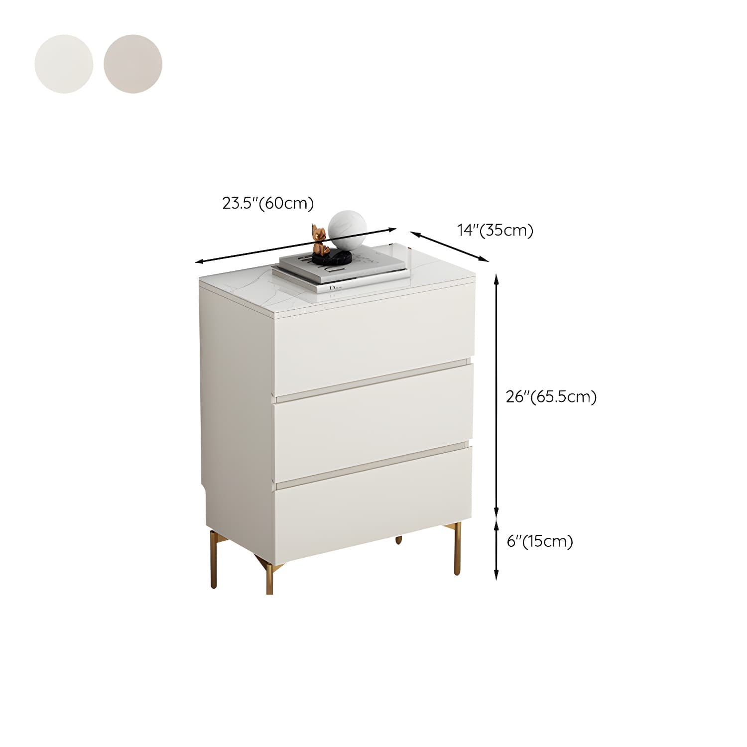 13.65-inch W Stone Storage Chest Dresser Modern Storage Chest - image 15