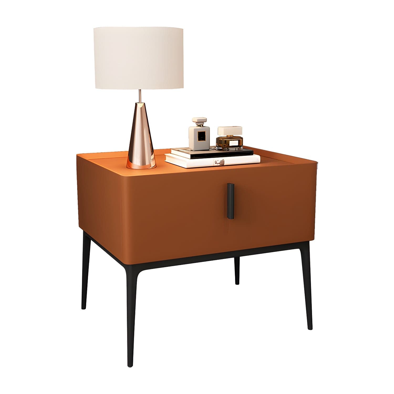 Mid-Century Modern 19-inch Tall Night Table 4 Legs Nightstand with 1 Drawer - image 7
