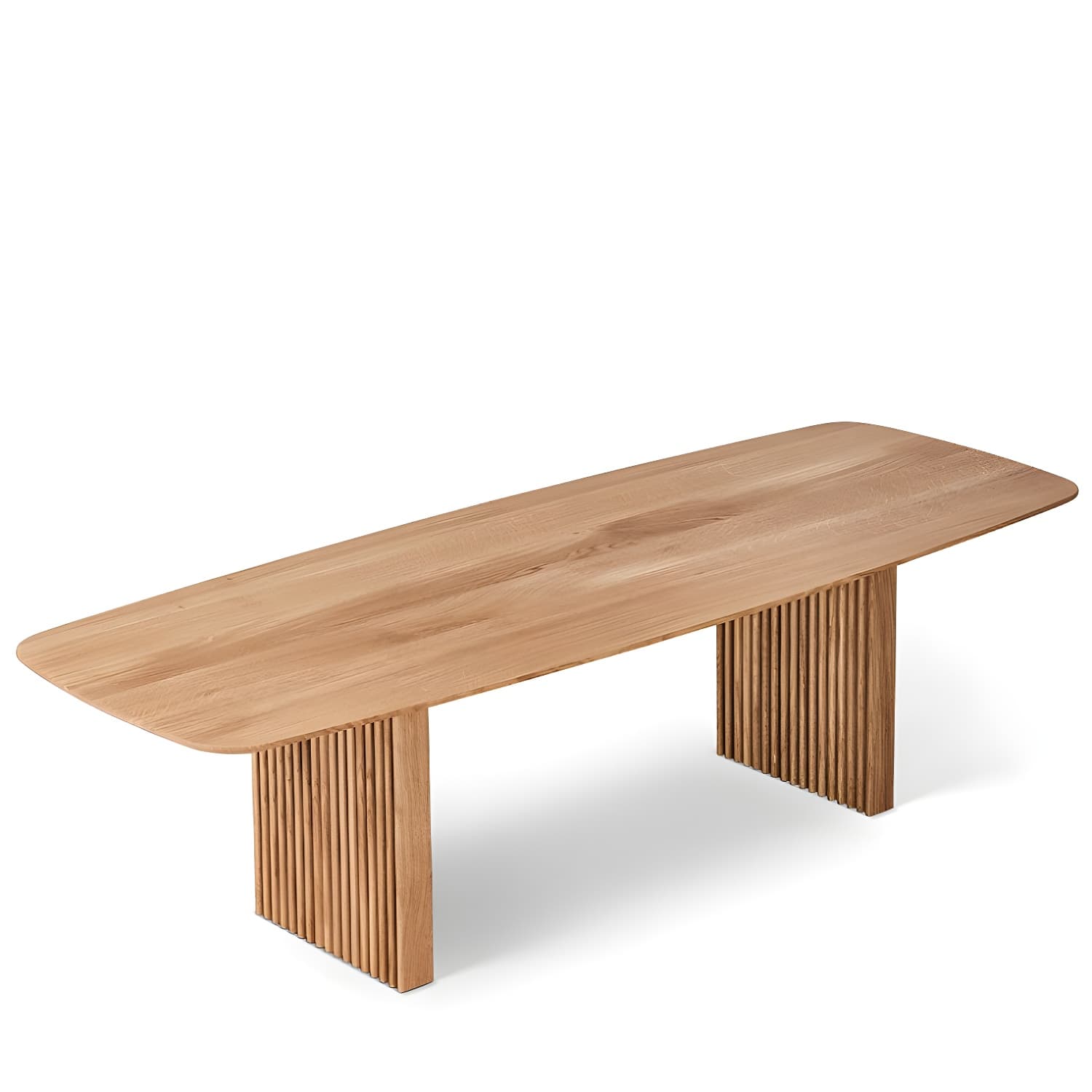 Modern Farmhouse Rectangle Wood Double Pedestal Kitchen & Dining Table - image 7