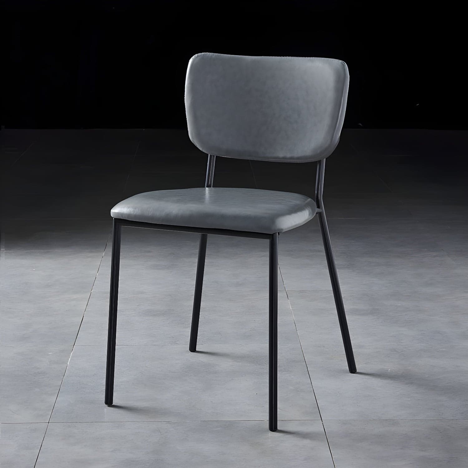 Nordic Style Dining Chairs Armless Open Back Stackable Chairs with Metal Legs - image 6