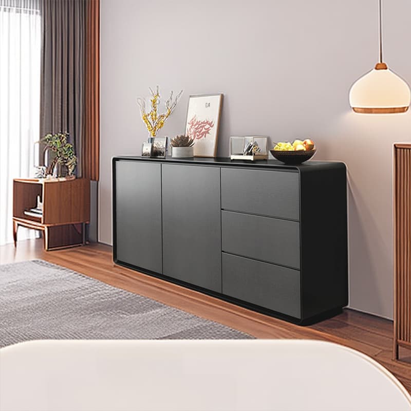 Self-supporting Flooring Counterboard Sideboard with Five Internal Shelves & Culinary Equipment Storage Galley