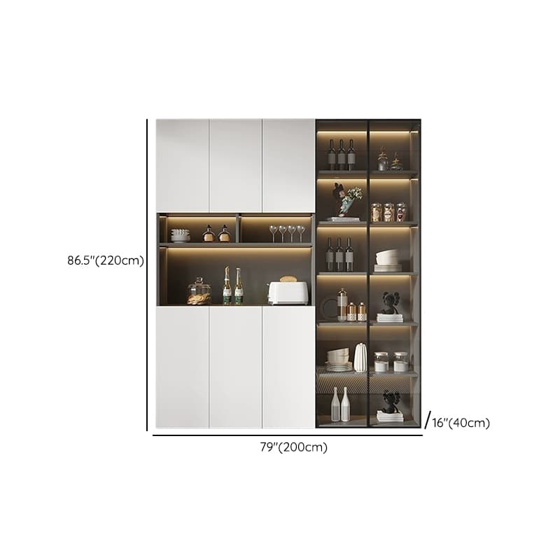 White Modern Buffet Cabinet with Cabinets and Shelves, Full Assembly Needed - image 20