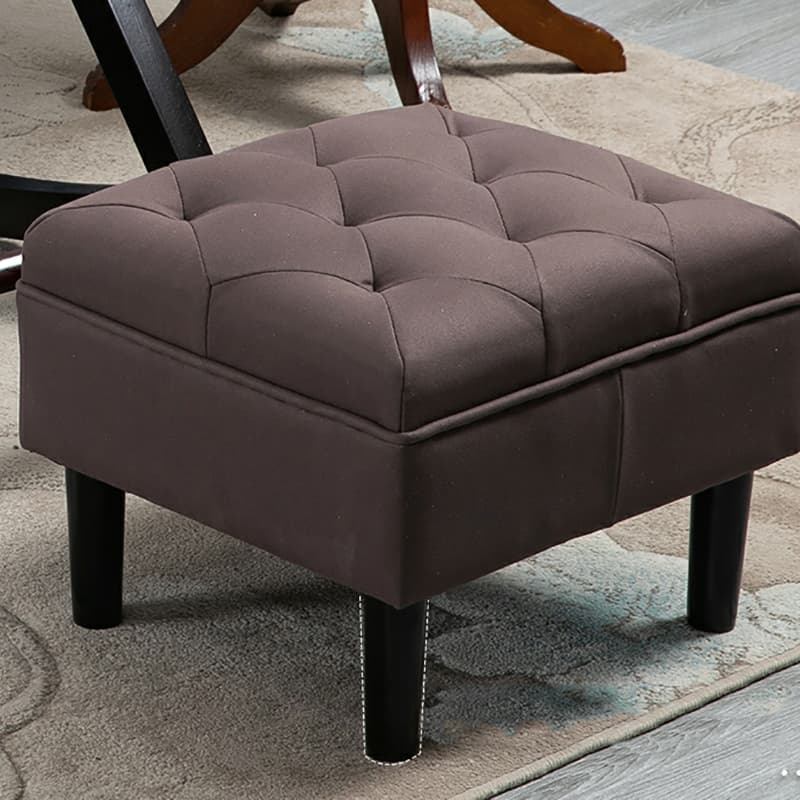 Traditional Wooden Rocking Chair with Tufted Upholstery and Track Arms - image 19