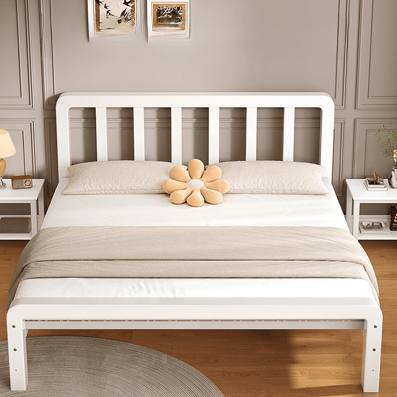 Minimalist Solid Color Tatami Bed/Platform Bed with Alloy Frame and Leg - image 4