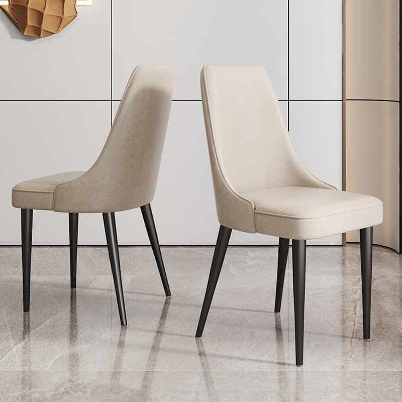 Framed Stable Side Chair with Upholstered Chair in Polyurethane and Solid Back for Restaurant - image 8
