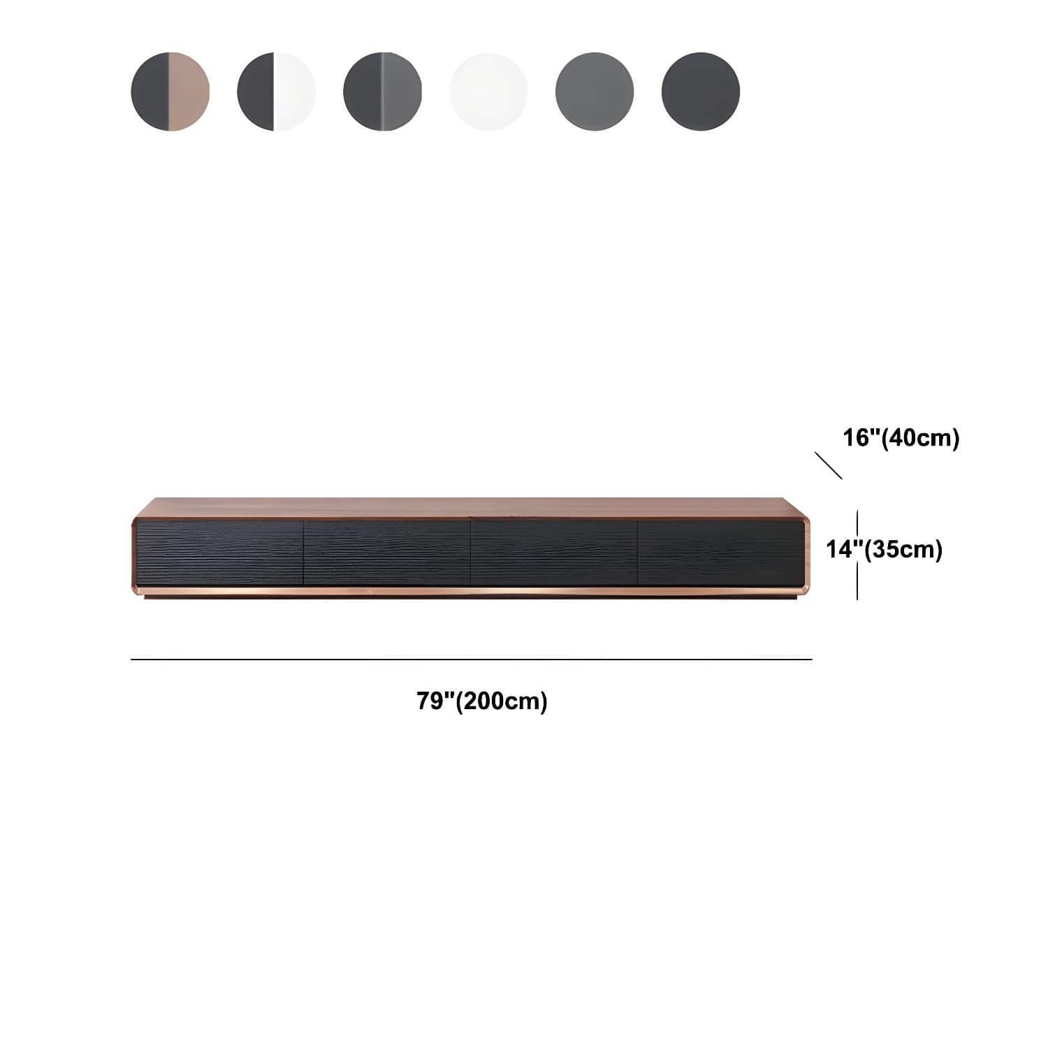 Contemporary 15.75-inch D TV Console Wooden TV Stand for TVs with Drawers - image 20