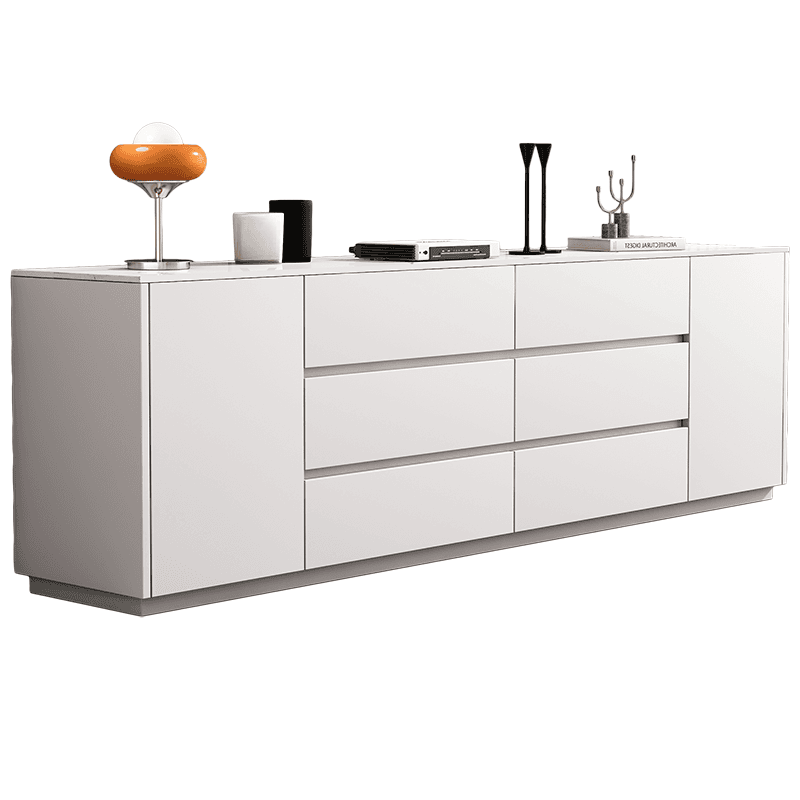 2-Door & 6 Drawers Rectangular TV Stand with Changeable Shelf for Sitting Room, 3 Tiers - image 7