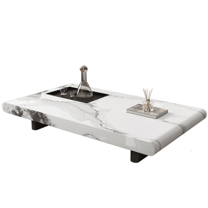Elegant Marble Stone Twin Support Coffee Table with Rectangular Shape - image 6