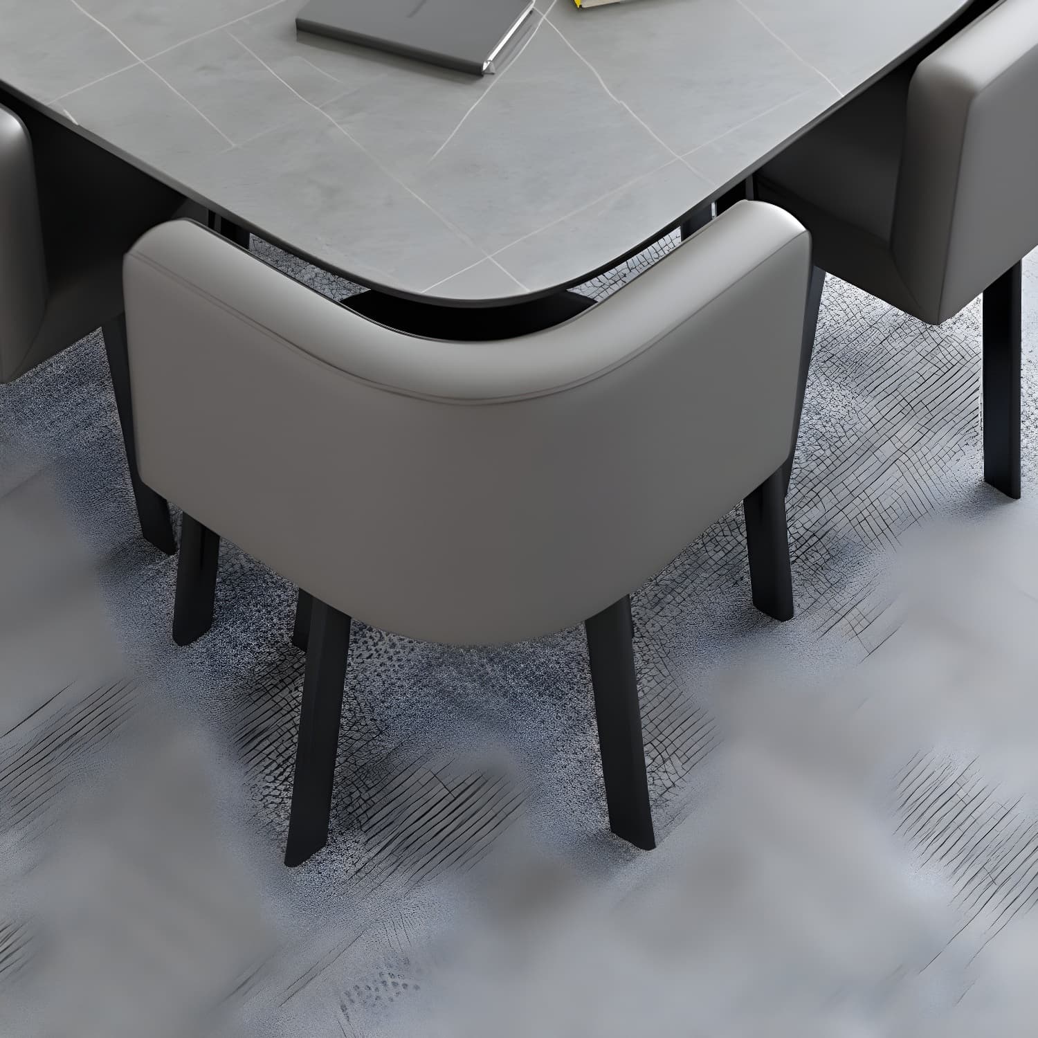 5 Piece Square Shape Contemporary Style Dining Room Chair and Table Set - image 9
