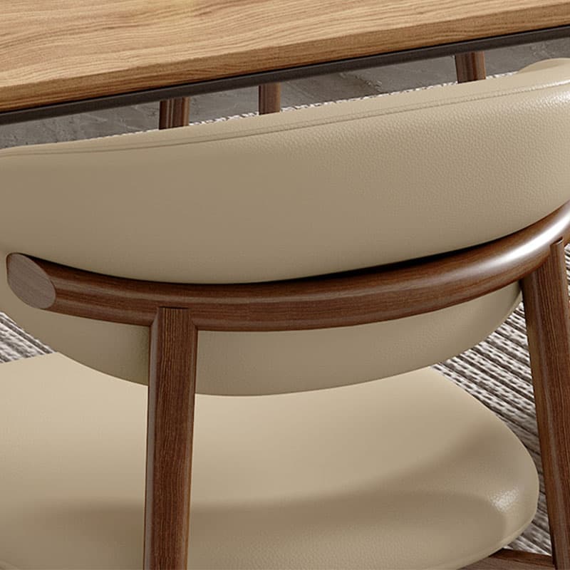 Modish Faux Leather/Upholstered Side Chair with Stable Legs - image 18
