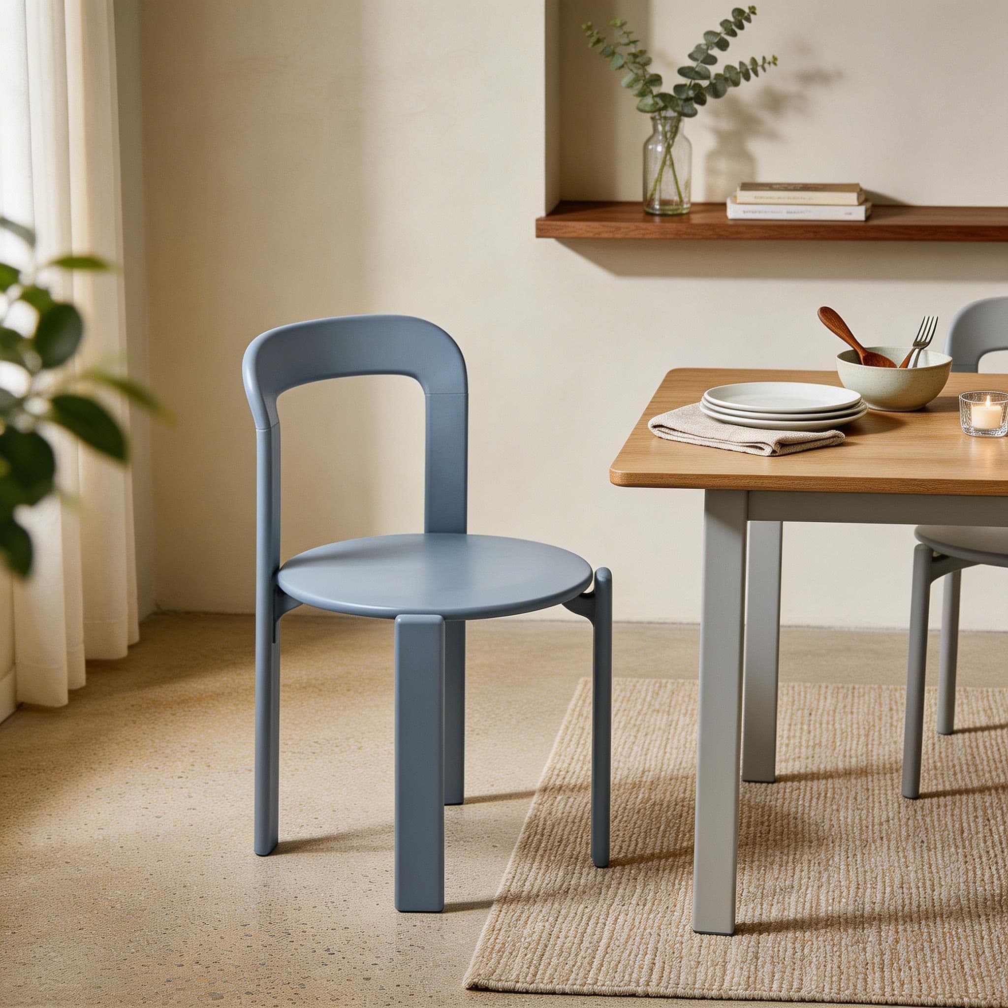 Scandinavian Natural Wood Armless Kitchen Chair 15.3inch Wide Non-Swivel 1 Piece - image 25