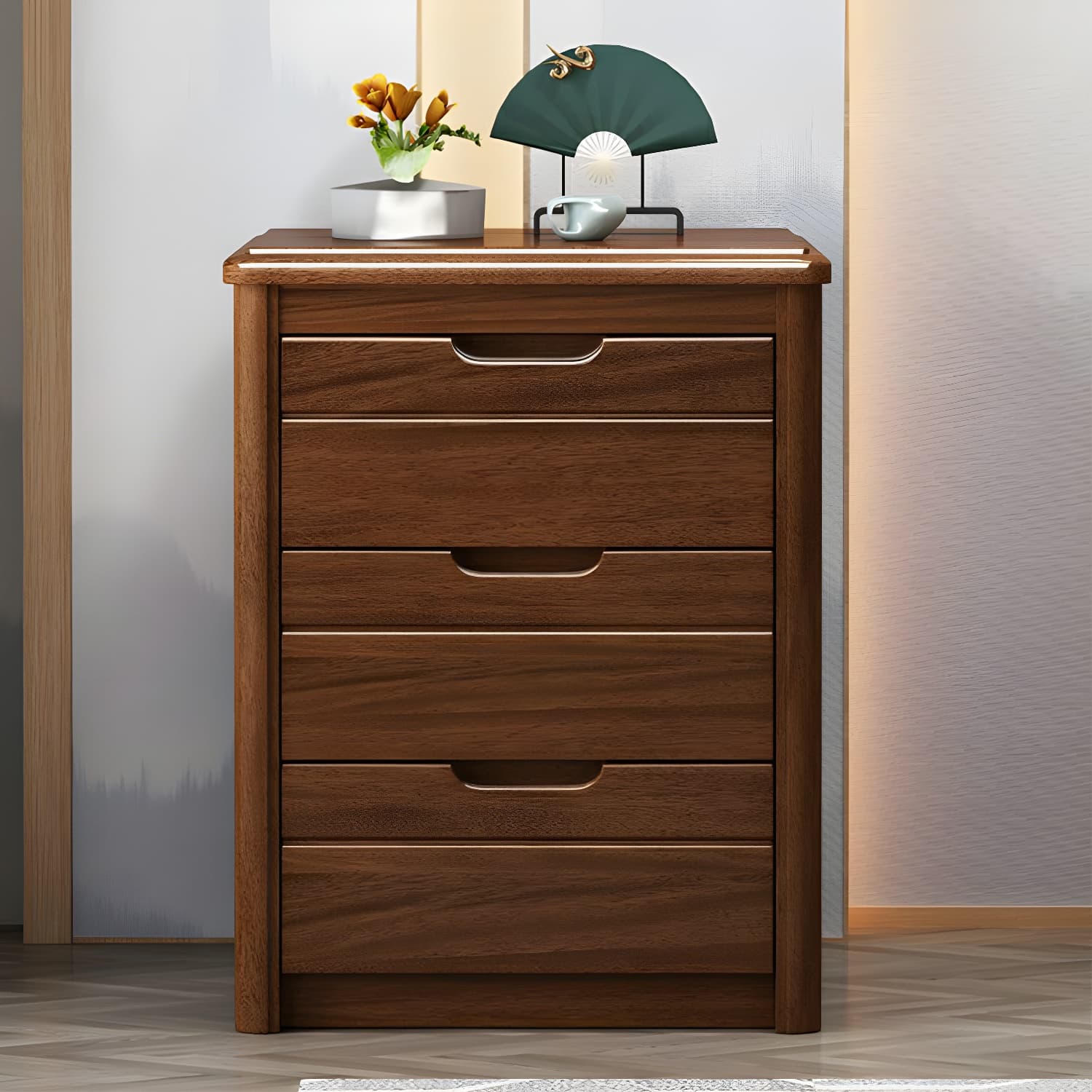 Traditional Wood Dresser with Drawers - Narrow Vertical Design - 40cm Width - Self Close Glides - image 6