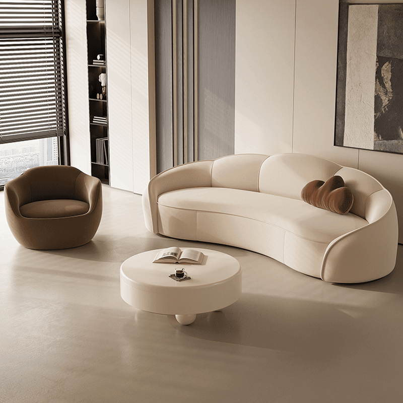 Versatile Olive Green/Ivory/Sand Sofa/Loveseat/Single Sofa with Sloped Arms and Concealed Support - image 7