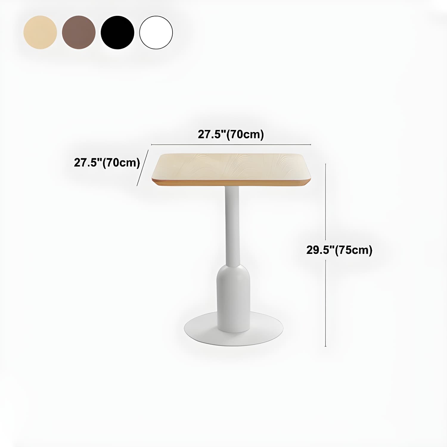 Industrial Style Dining Site Table MDF Dining Room Furniture with Pedestal Base - image 18