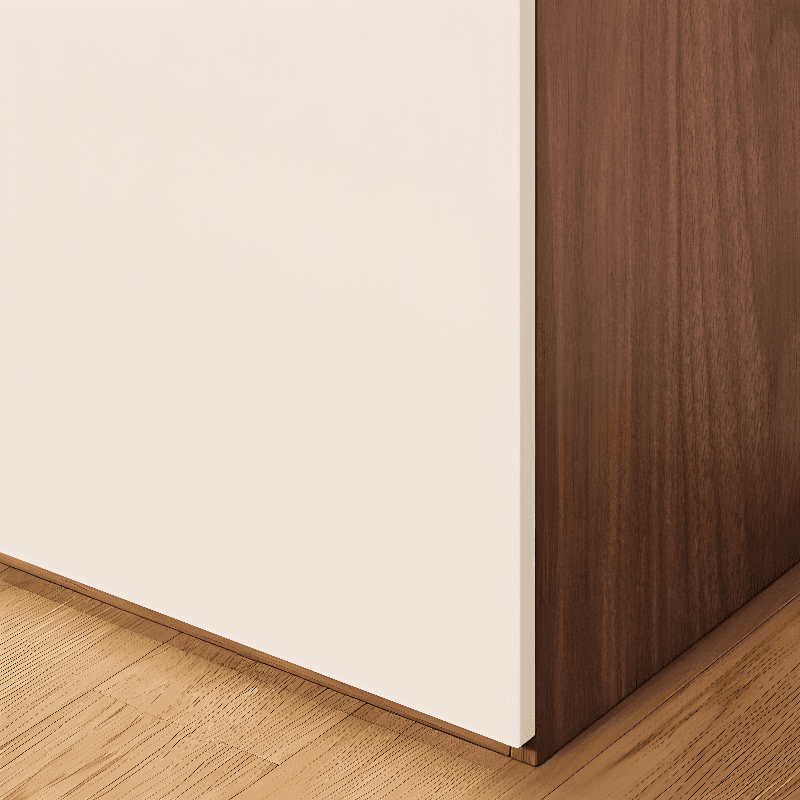 White Minimalist Manufactured Wood Wardrobe Closet with 3-Drawer, Soft Close Door, Interior Shelves, and Clothing Rod - image 5