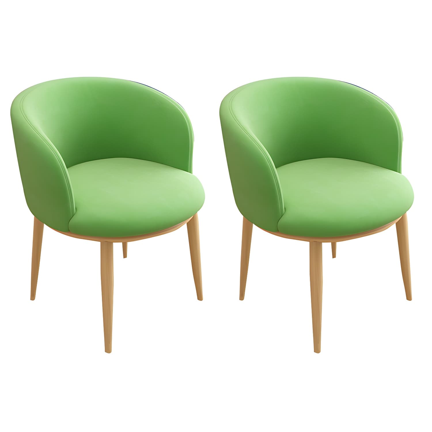 Faux Leather Contemporary Dining Chair with 4 Legs Matte Finish Solid Back Chair - image 5