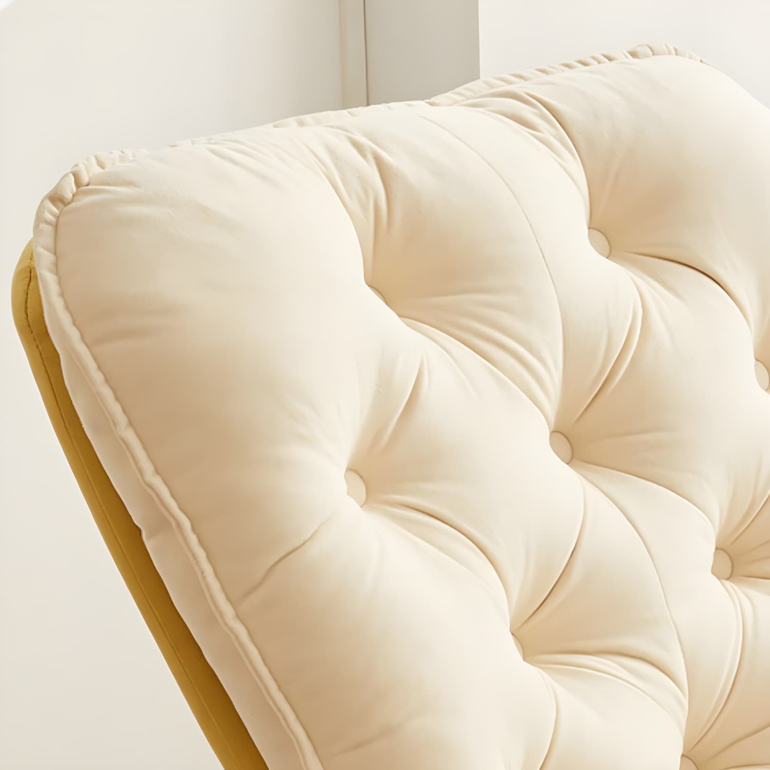 Tufted Rocking Accent Chair Contemporary Solid Wood with Removable Cushions - image 14