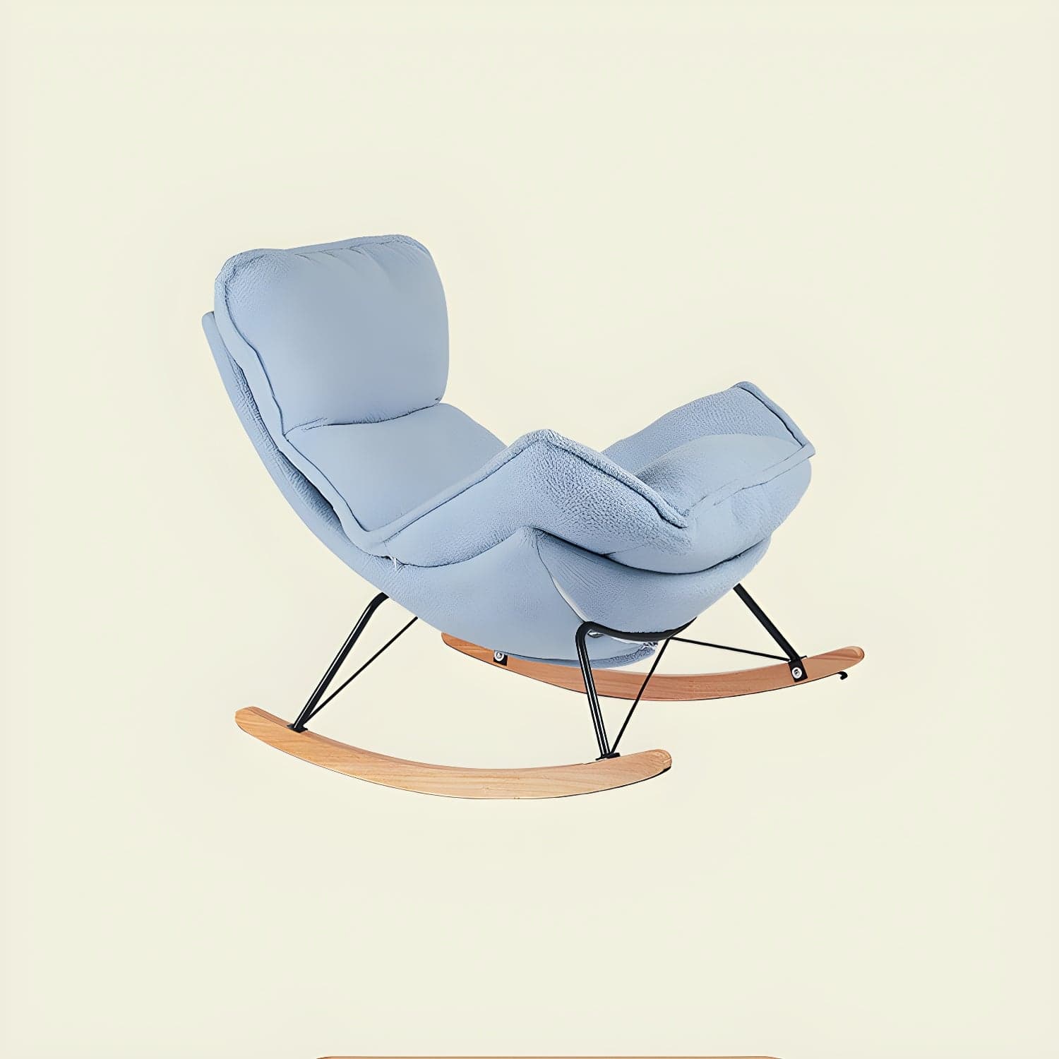 High Back Rocking Chair Ergonomic with Padded Seat Rocker Chair with Ottoman