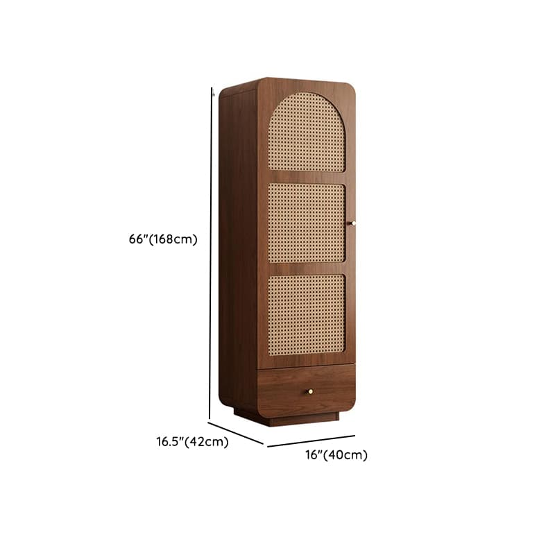 Simple Rectangular Accent Cabinet with Storage, Engineered Wood Countertop, Pull Knobs, Auburn Top, and Soft Close Drawer - image 28