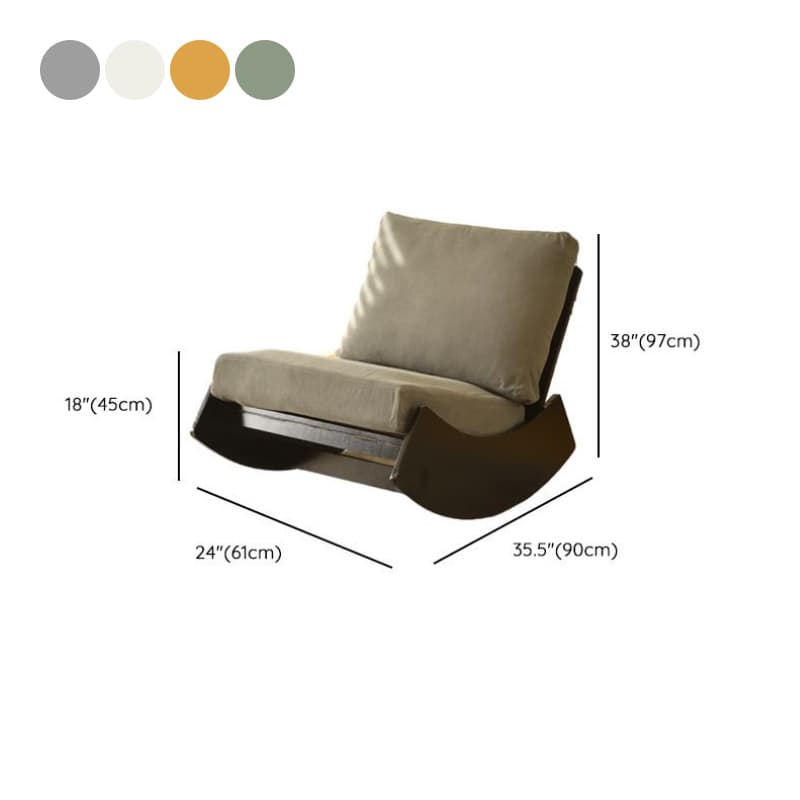 Modern Simple Style White/Lime Green/Grey Upholstered Cushioned Living Room Rocking Chair - image 29