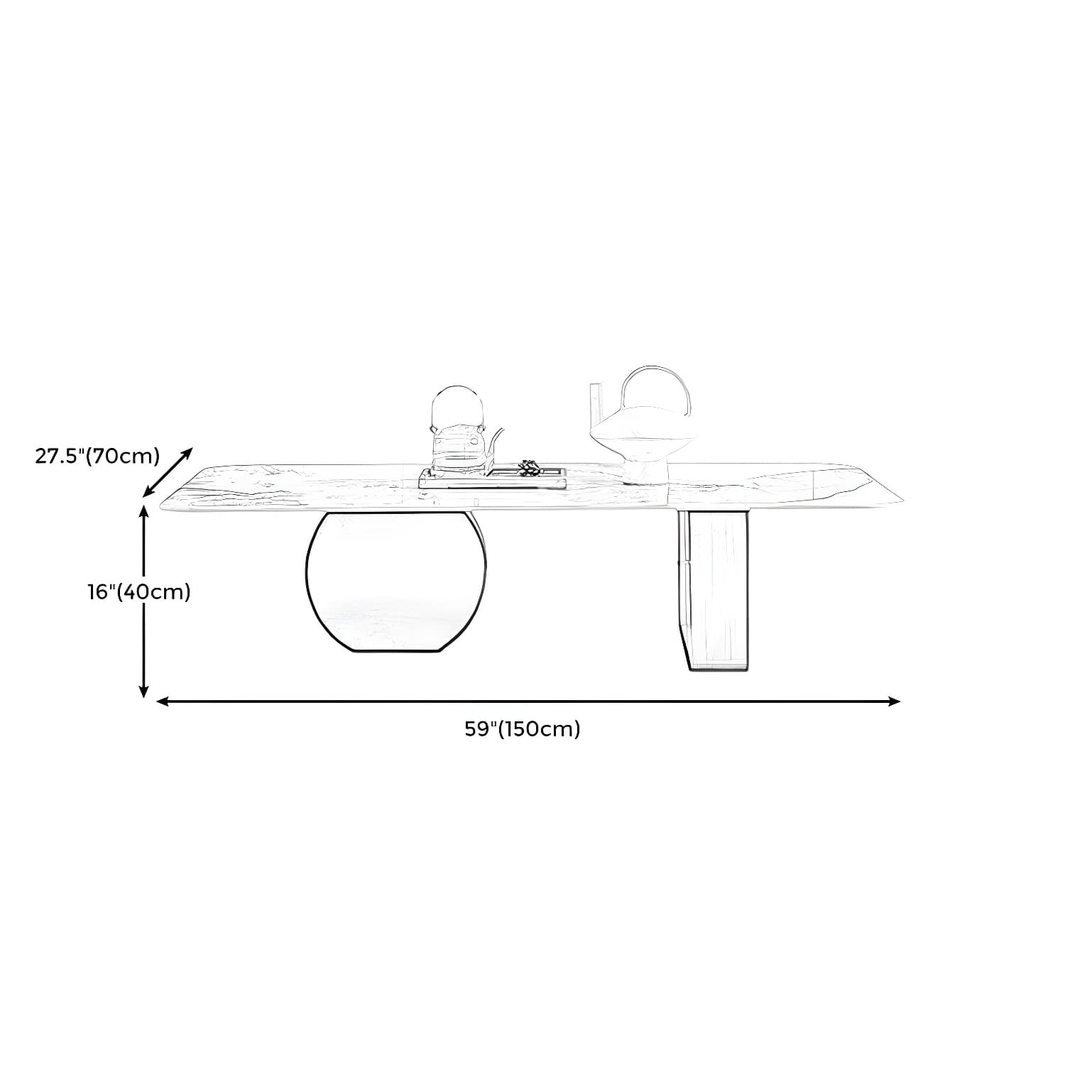 Marble White Rectangular Coffee Table Modern Round Cocktail Table - image 19