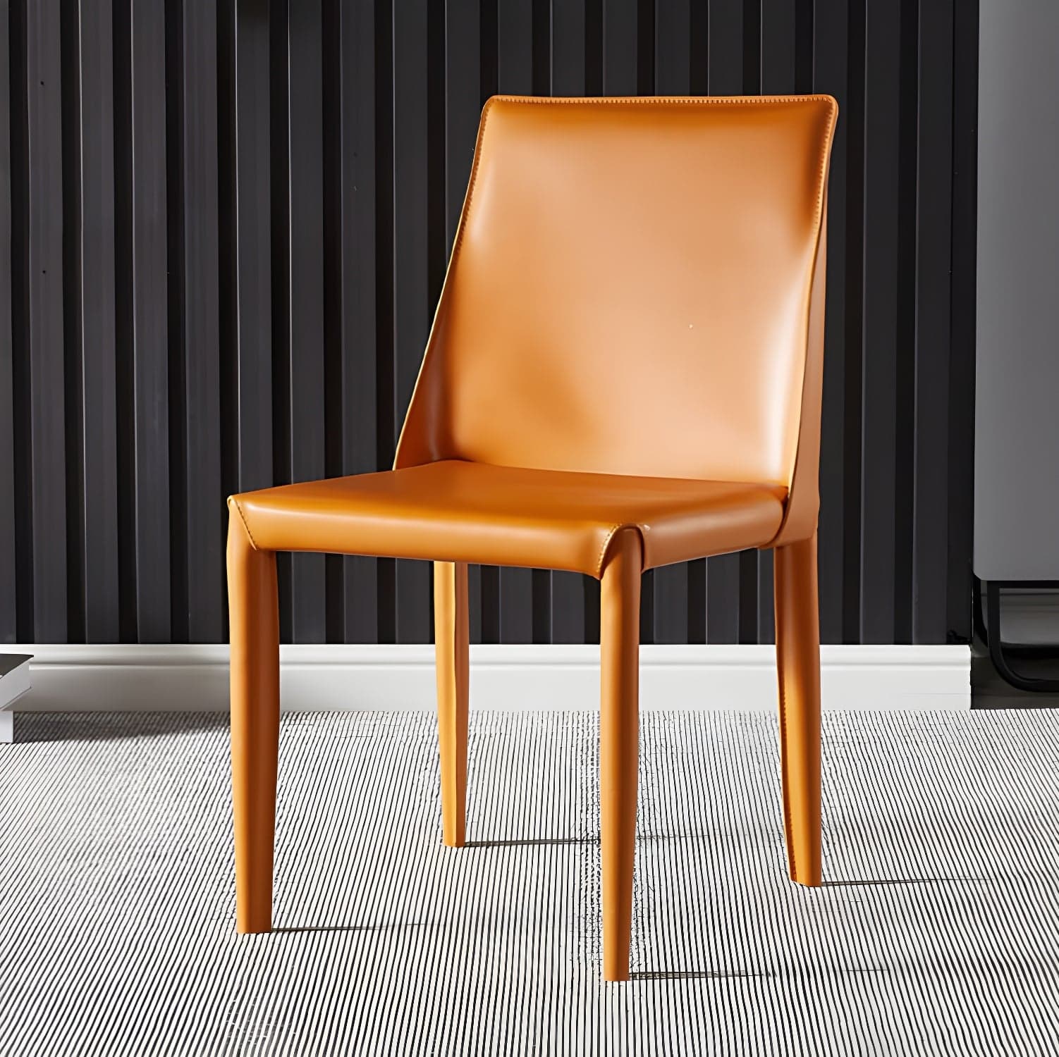 Modern Style Leather Dining Chairs Armless Solid Back Side Chairs for Kitchen - image 7