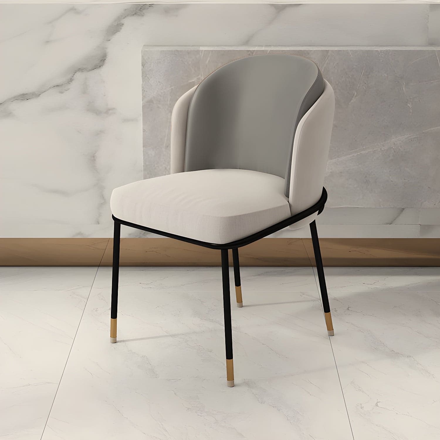 Upholstered Side Chair Modern Style Open Back Armless Chair for Dining Room - image 4