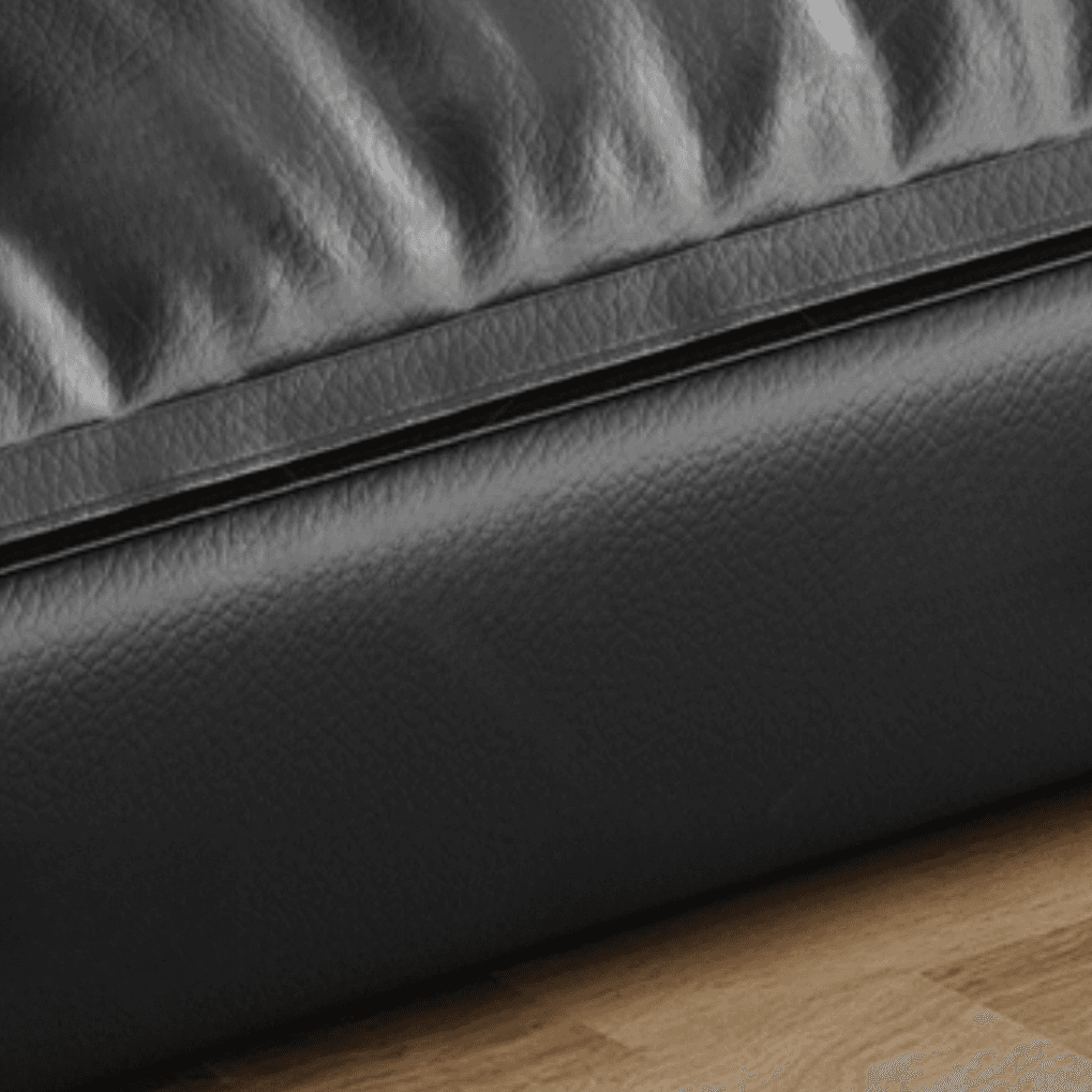 Contemporary Modern Solid Color Stain Resistant Standard/Single Sofa in Midnight Black, Seats 4/5/3 with 1 Pillow - image 7