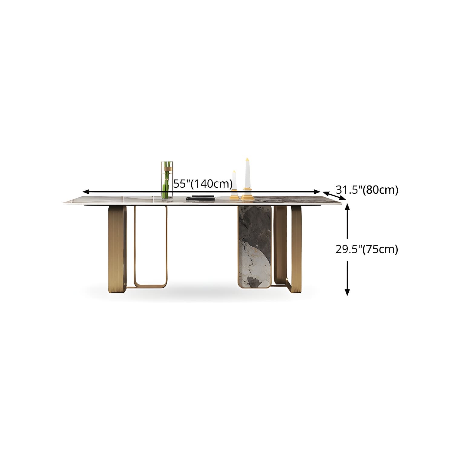 Luxury 1/2/3/5/6/7/8/9 Pieces Dining Set with Stone Dining Table and Chairs Dinette Set - image 17