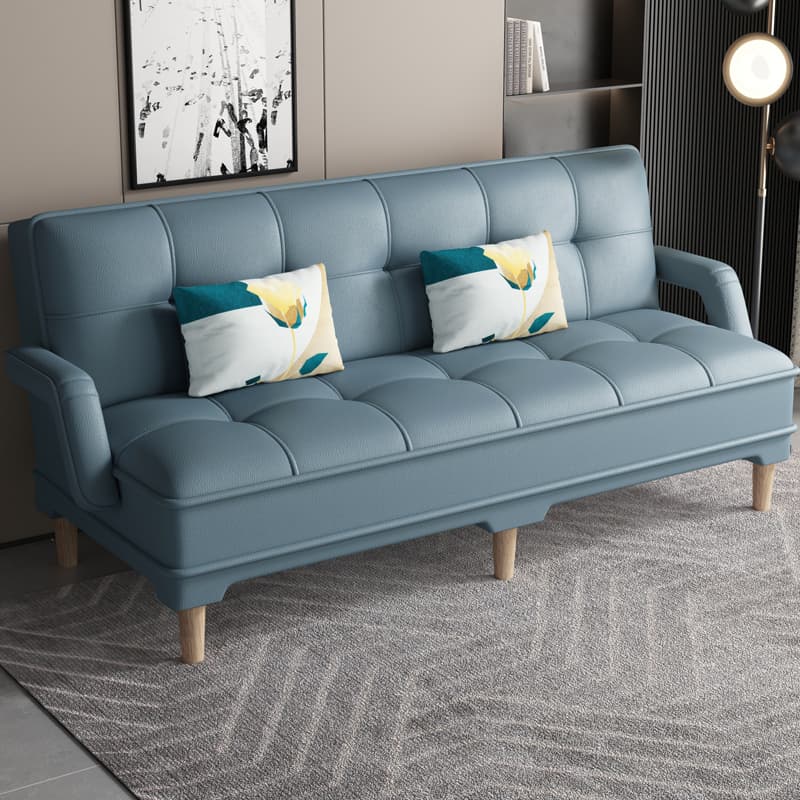 Tear Resistant Standard Sofa in Gray/Light Blue/Amber Color with Arm