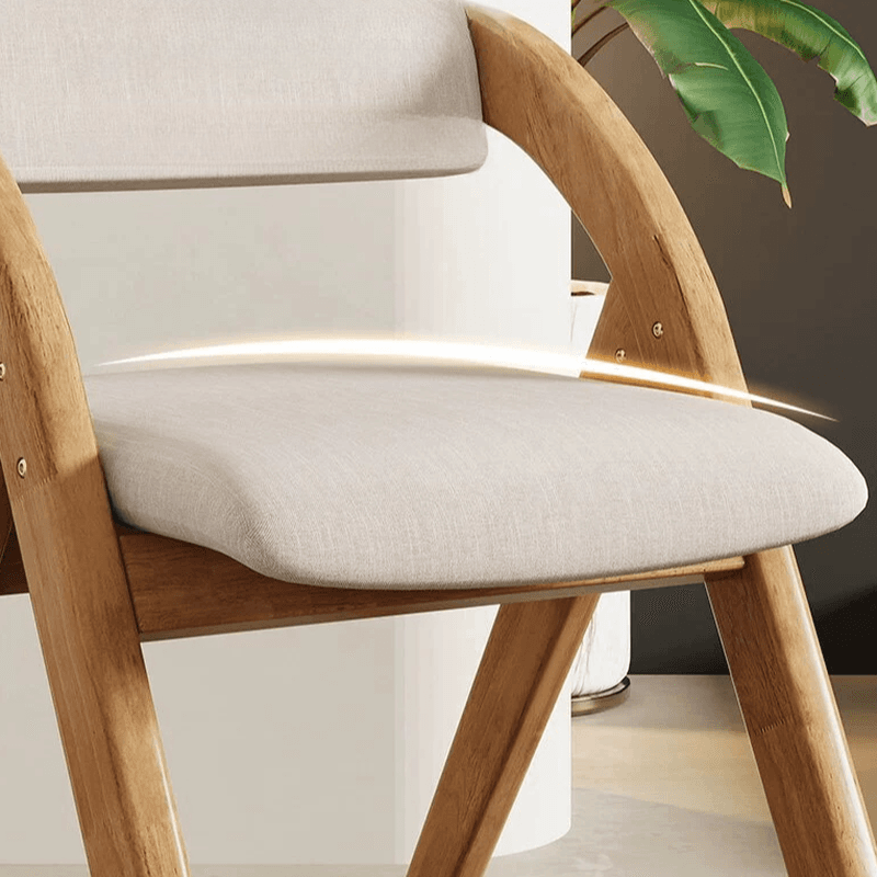 Casual Collapsible Side Chair with Midnight Black/Walnut/Wood Grain Rubberwood Legs and Upholstered Uncovered Back - image 13