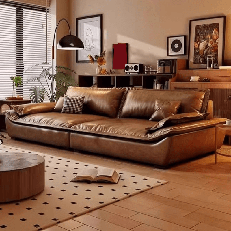 Simplistic Solid Color Tear Resistant Light Brown Standard Sofa for 4/for 3/for 2 - image 3