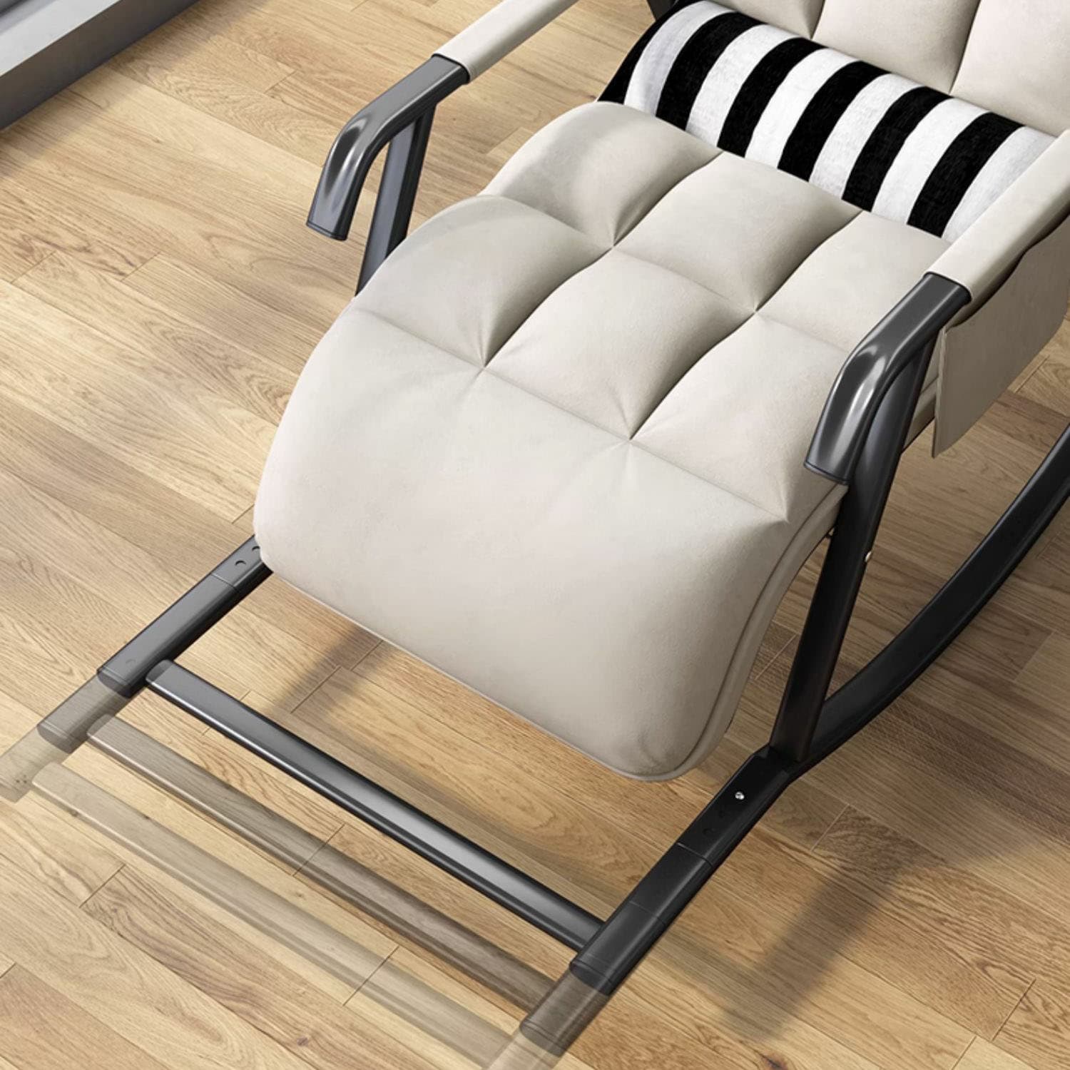 Elegant Modern Upholstered Rocking Chair - Stylish Home Decor with Fun Freshness - image 13