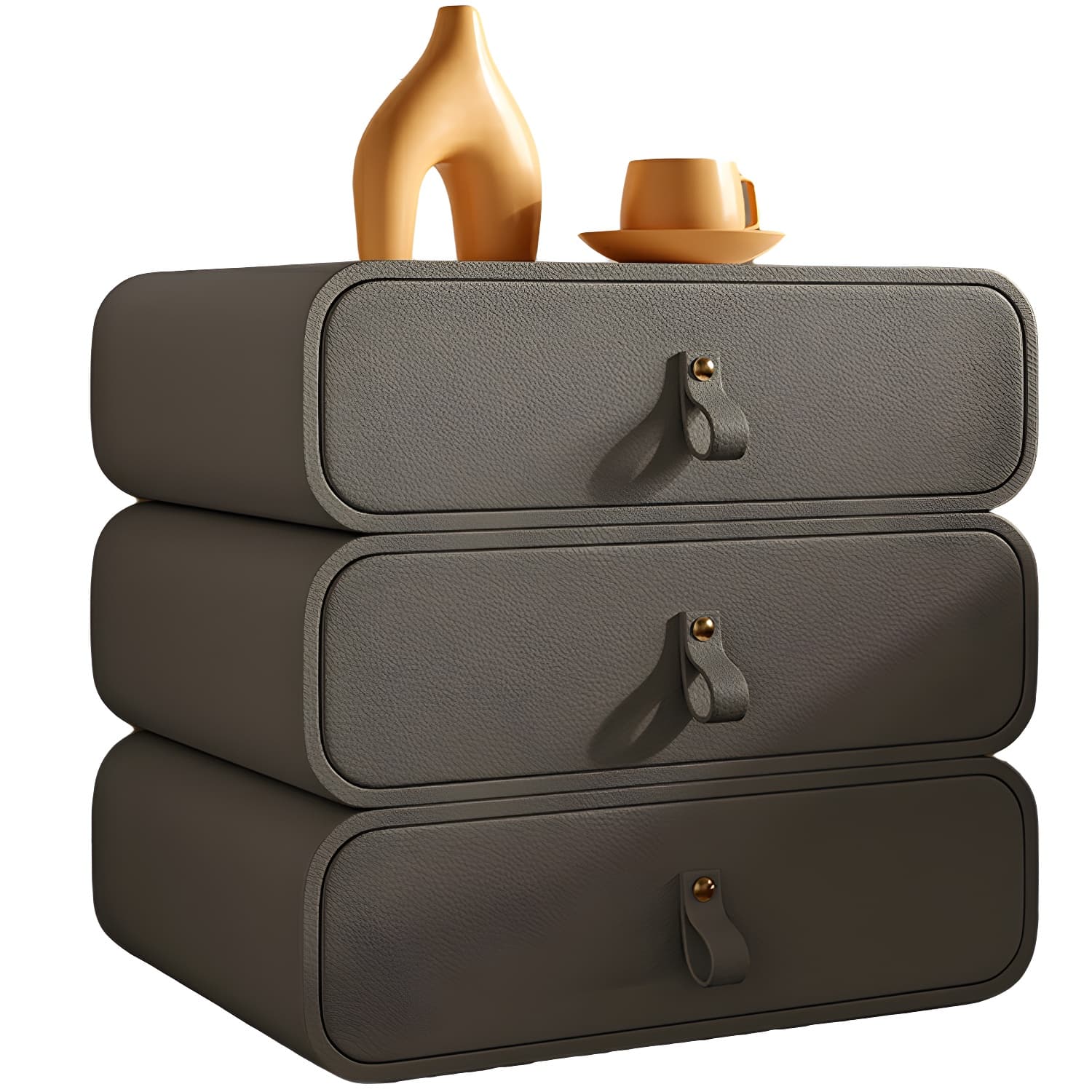 Modern Faux Leather Bachelor's Chest with Drawers in Narrow Size - image 19