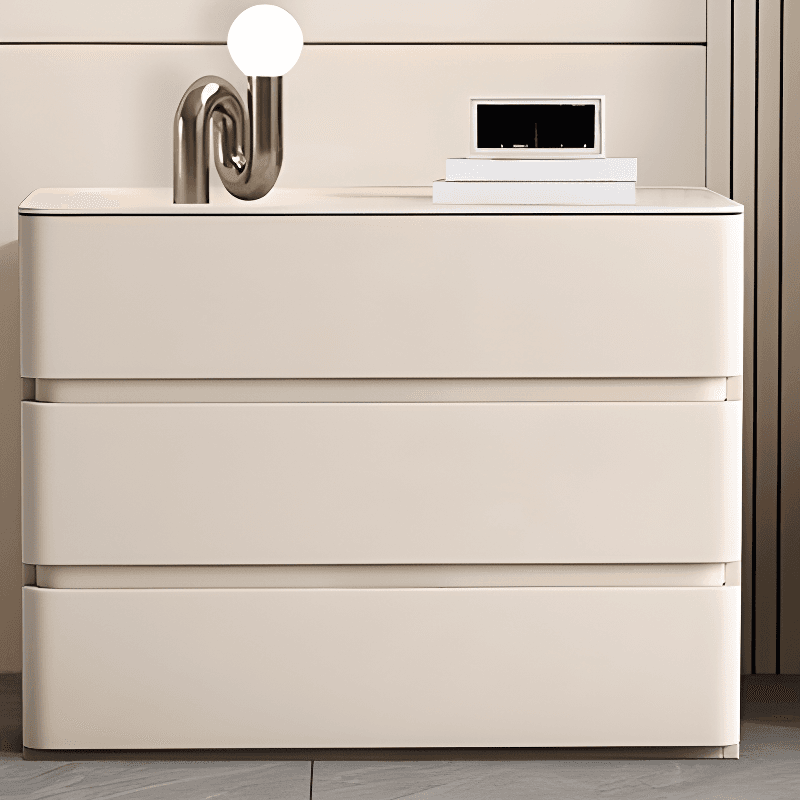 Contemporary 3-Tier Sintered Stone Nightstand With Drawer Organization - image 8