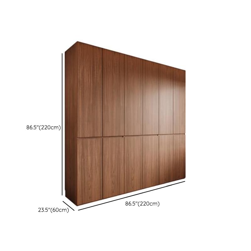 Cocoa Minimalist Natural Wood Wardrobe Closet with Soft Close Door, Interior Shelves, and Clothing Rod - image 14