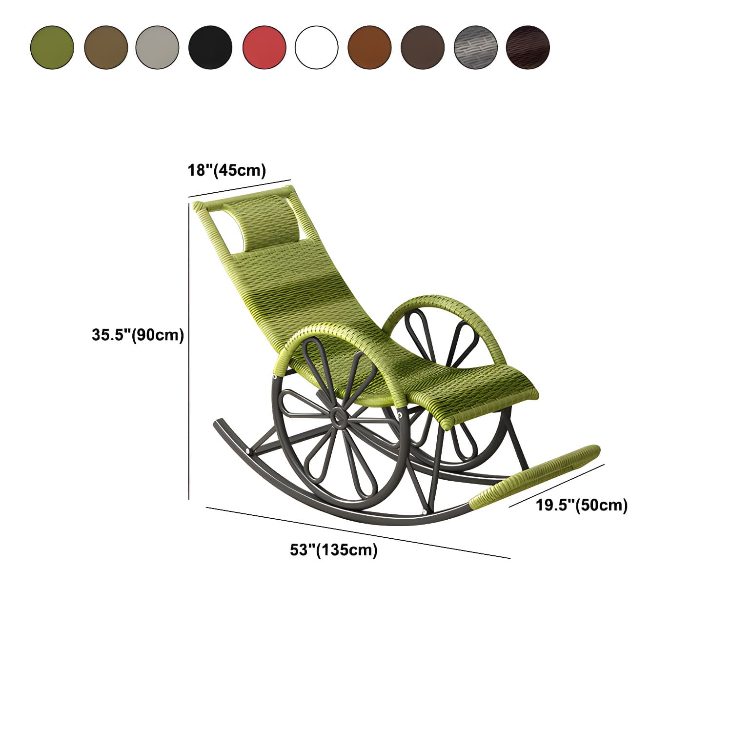 Modern Rattan Rocking Chair Woven Rope Rocker Chair for Drawing Room - image 14