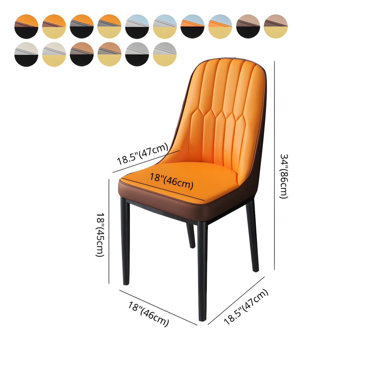 Nordic Style Kitchen Metal Dining Chair Dining Parsons Armless Side Chairs - image 22