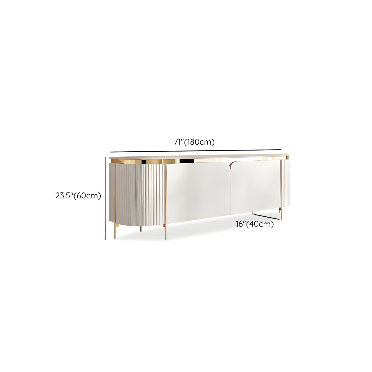 Marble TV Media Console Contemporary TV Console for Living Room - image 12
