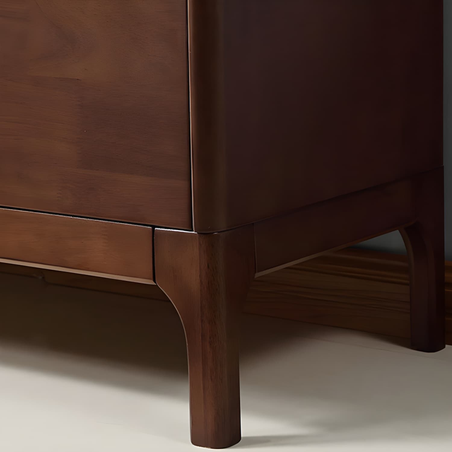 Rubber Wood Media Console Modern 2 Doors TV Console with Splayed Wooden Legs - image 11